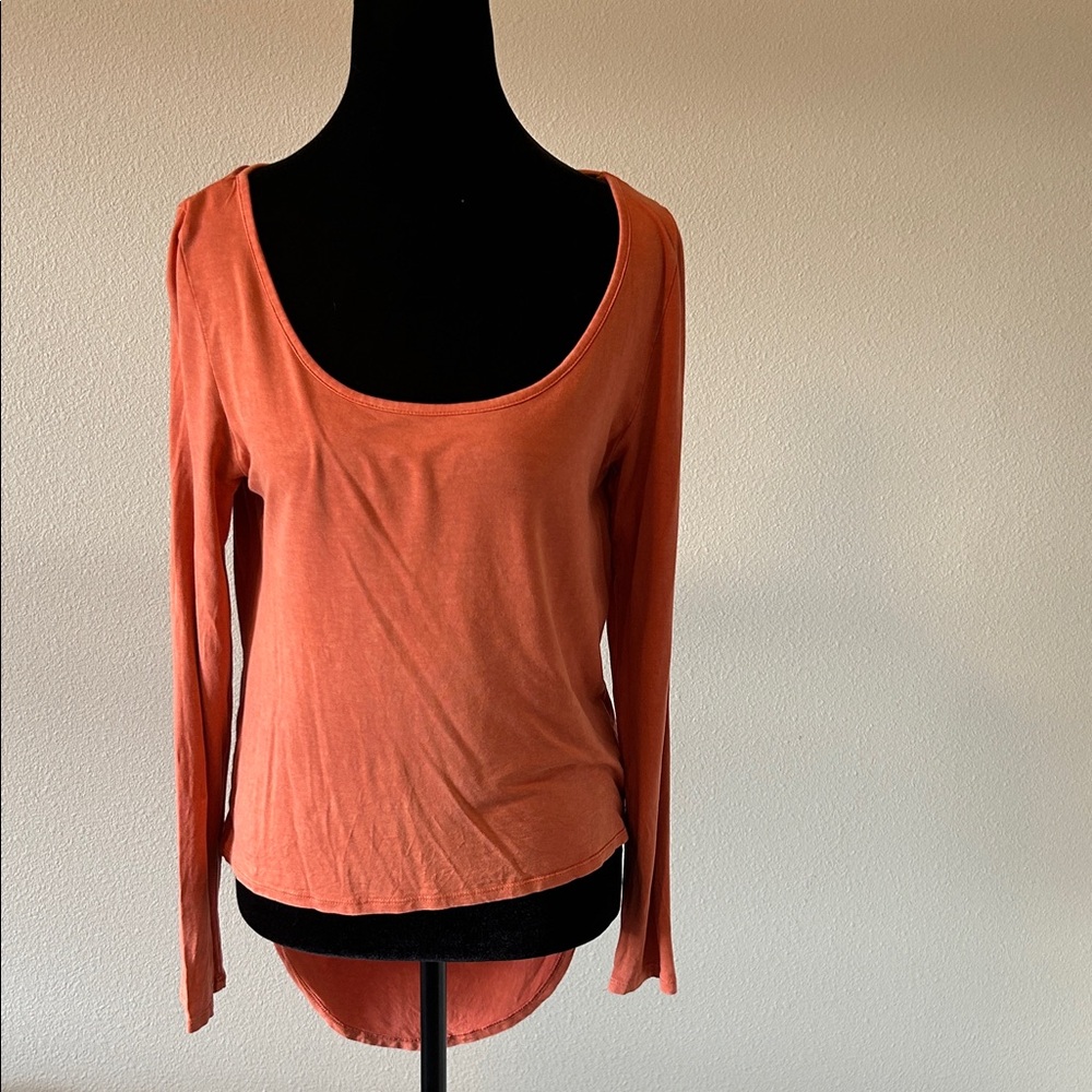 Altar'd State Orange Long Sleeve Top